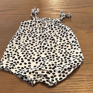 Old Navy Black and White Polka Dot Bodysuit